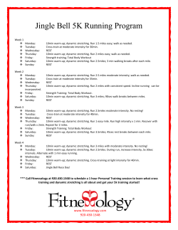 Jingle Bell 5K Running Program