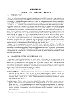 chapter 21 the lhc as a lead ion collider - EDMS