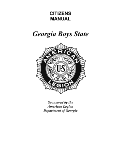 Citizen Manual - Department of Georgia Boys State