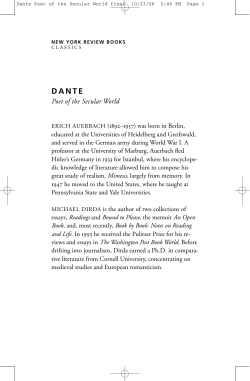 Dante: Poet of the Secular World