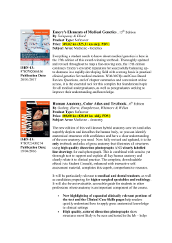 Emery`s Elements of Medical Genetics , 15 Human Anatomy, Color