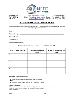 maintenance request form