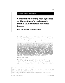 Comment on: Curling rock dynamics &mdash; The motion of a curling rock