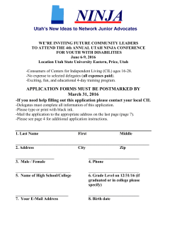 APPLICATION FORMS MUST BE POSTMARKED BY March 31