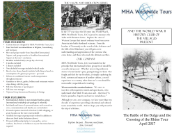 The Battle of the Bulge and the Crossing of the Rhine Tour April 2017