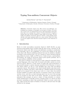 Typing Non-uniform Concurrent Objects