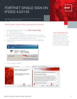 FORTINET SINGLE SIGN ON (FSSO) 4.3.0143
