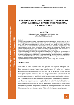 performance and competitiveness of latin american cities