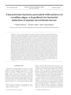 Characteristic bacteria associated with surfaces of coralline algae: a