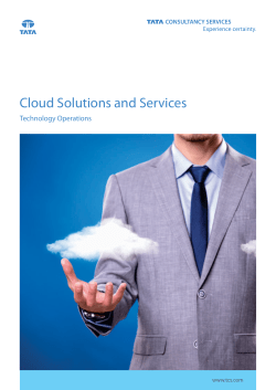 Cloud Solutions and Services - tcs.com