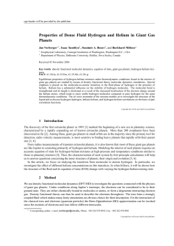 Properties of Dense Fluid Hydrogen and Helium in Giant Gas Planets