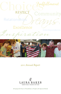 2011 Annual Report - Laura Baker Services Association