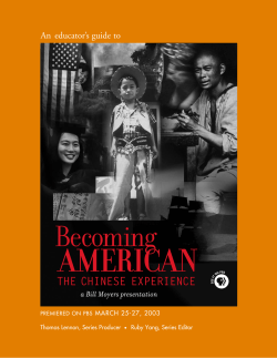 An Educator`s Guide to Becoming American: The Chinese Experience