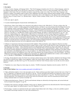 Chorti - Database for Indigenous Cultural Evolution (DICE)