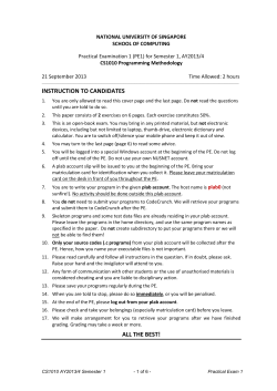 PE1 Question paper - NUS School of Computing