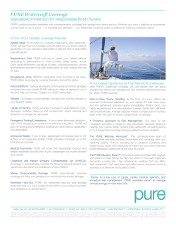 PURE Watercraft Insurance Highlights