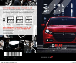 2013 Dodge Dart User`s Guide