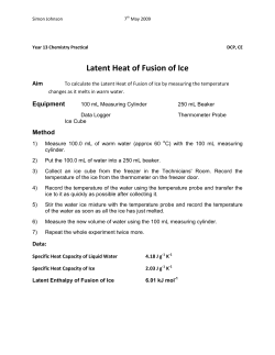 Latent Heat of Fusion of Ice