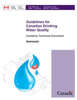 Guidelines for Canadian Drinking Water Quality