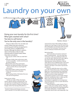 Laundry on your own