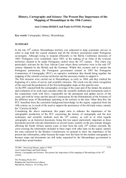 History, Cartography and Science: The Present Day Importance of