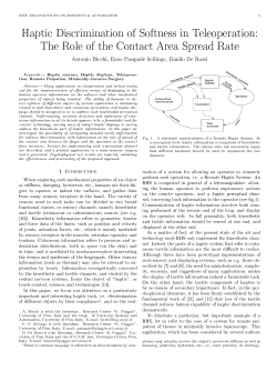 Haptic Discrimination of Softness in Teleoperation