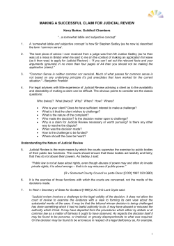 making a successful claim for judicial review