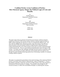 Coalition Parties versus Coalitions of Parties