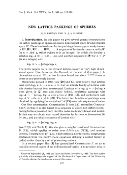 new lattice packings of spheres