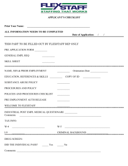 Application for General Clerical position - Flex