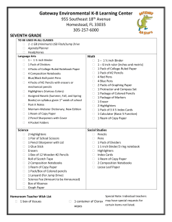7th Grade - Gateway Environmental K-8