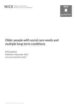 Older people with social care needs and multiple long