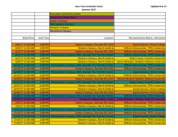 4-Year University Scheduled Visits to Tri-C