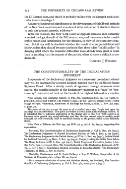 The Constitutionality of the Declaratory Judgment