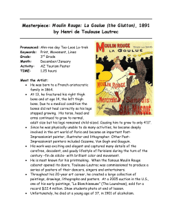 Masterpiece: Moulin Rouge: La Goulue (the Glutton), 1891 by Henri