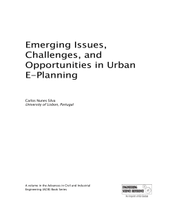 Emerging Issues, Challenges, and Opportunities in Urban E