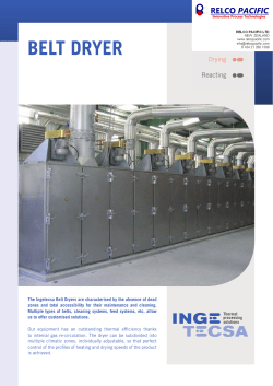 belt dryer - Relco Pacific