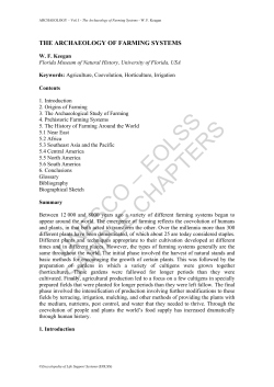 The Archaeology of Farming Systems
