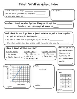 Direct Variation Guided Notes