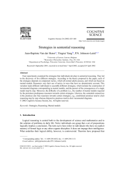 Strategies in sentential reasoning