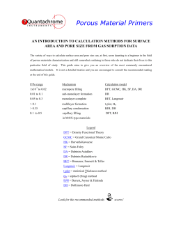 Porous Materials Primer_gas sorption calculation methods