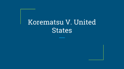 Korematsu V. United States