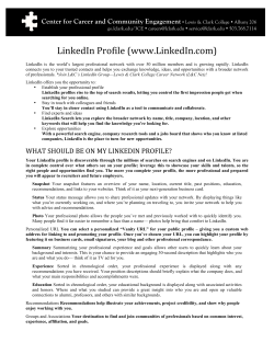 LinkedIn Profile (www.LinkedIn.com)