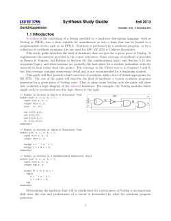 Synthesis Study Guide