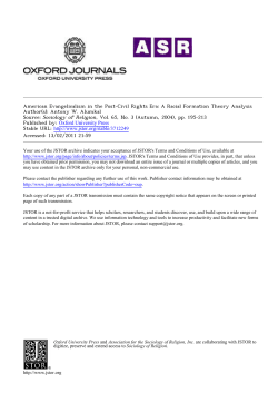 American Evangelicalism in the Post-Civil Rights