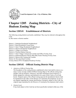 Chapter 1205 Zoning Districts