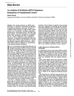 An analysis of vertebrate mRNA sequences: intimations of