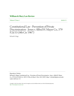 Constitutional Law - Prevention of Private Discrimination