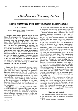 Sizing Tomatoes Into Fruit Diameter Classifications, R. K. Showalter