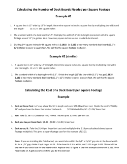 Formula for Square Footage and Cost  - Tailored-Wood